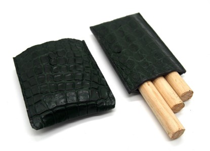 Picture of Triple bespoke crocodile cigar case 1/1 